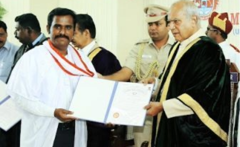 Doctorate Conferred at Madurai Kamaraj University