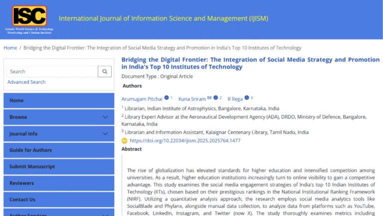 “Bridging the Digital Frontier: Social Media Strategies in India’s Leading Institutes of Technology”